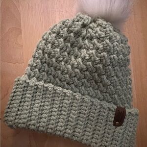 Chunky Knit Beanie with Pom